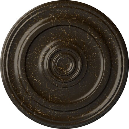 Ekena Millwork Kepler Traditional Medallion (For Canopies up to 5 1/4"), 23 5/8"OD x 1 3/4"P, Stone Hearth Crackle CM24KPSHC